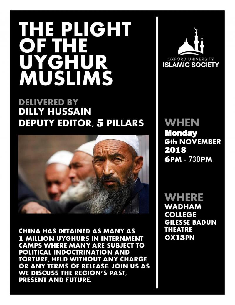 Oxford Islamic Society Event The Plight Of The Uyghur Muslims Middle East Studies